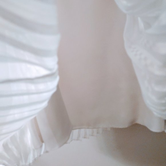 Strapless White Prom Dress Women's Sz 4 Pleated Bustier WHITE HOUSE BLACK MARKET - Picture 4 of 12